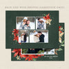 pretty poinsettia printable christmas card dark green back2