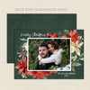 pretty poinsettia printable christmas card dark green