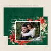 pretty poinsettia printable christmas card green