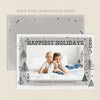 printable christmas card tiny trees gray