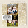 Gold Monogram Printable Christmas Card