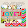 Joyful Collage Printable Christmas Card Multi-Color detail