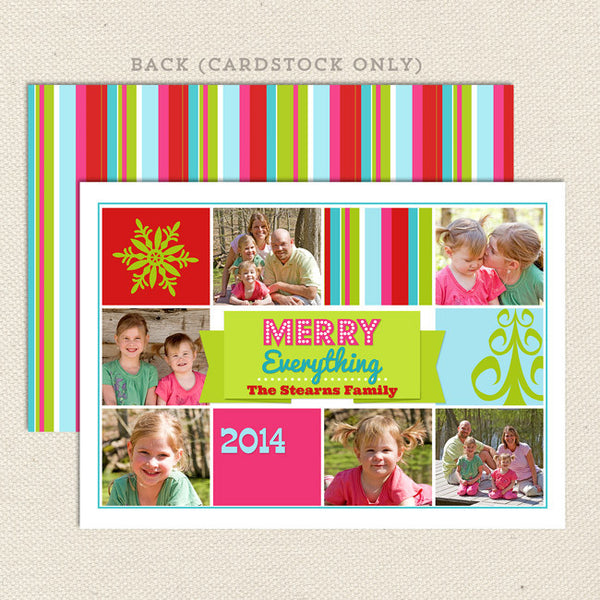 merry everything printable christmas card