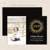 starburst printable christmas card black