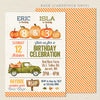 pumpkin farm double birthday invitation