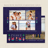 scandinavian colorful christmas card back photo collage