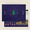 scandinavian colorful christmas card back