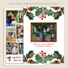simple collage multiple photo christmas card back 1