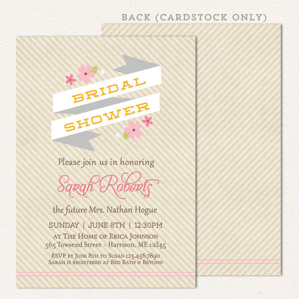 rustic country bridal shower invitations