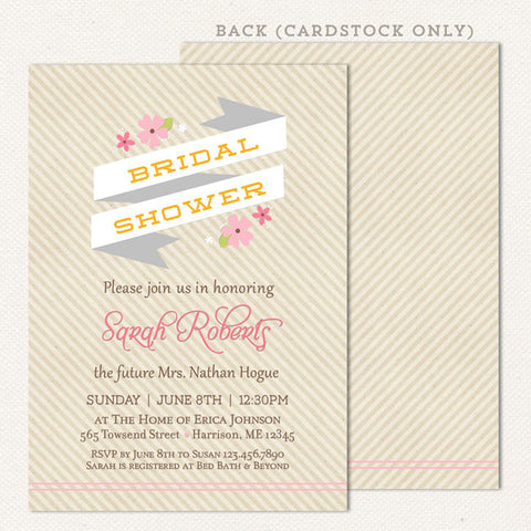 rustic country bridal shower invitations