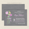 vintage bouquet bridal shower invitations