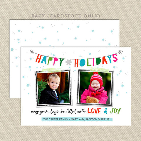 whimsical holiday christmas card 2 photo