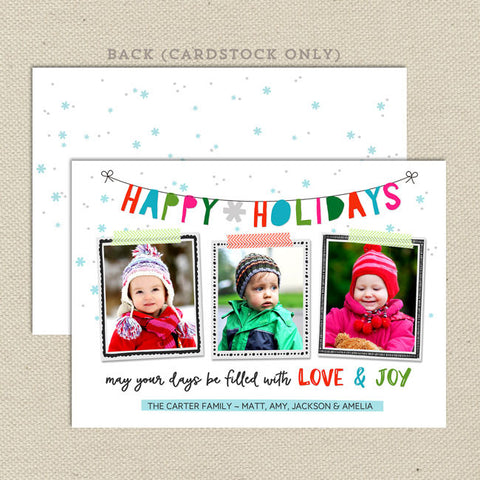 whimsical holiday christmas card 3 photo